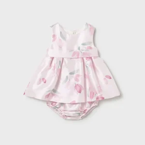 Vestito fiori con copri pannolino cerimonia neonata mayoral art. 26-01881-004