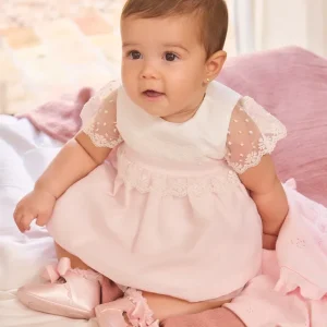 Vestito combinato con copripannolino cerimonia neonata mayoral art. 26-01883-039