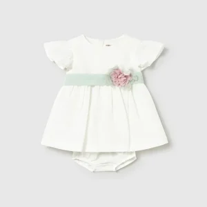 Vestito con copripannolino e fusciacca floreale cerimonia neonata mayoral art. 26-01886-048