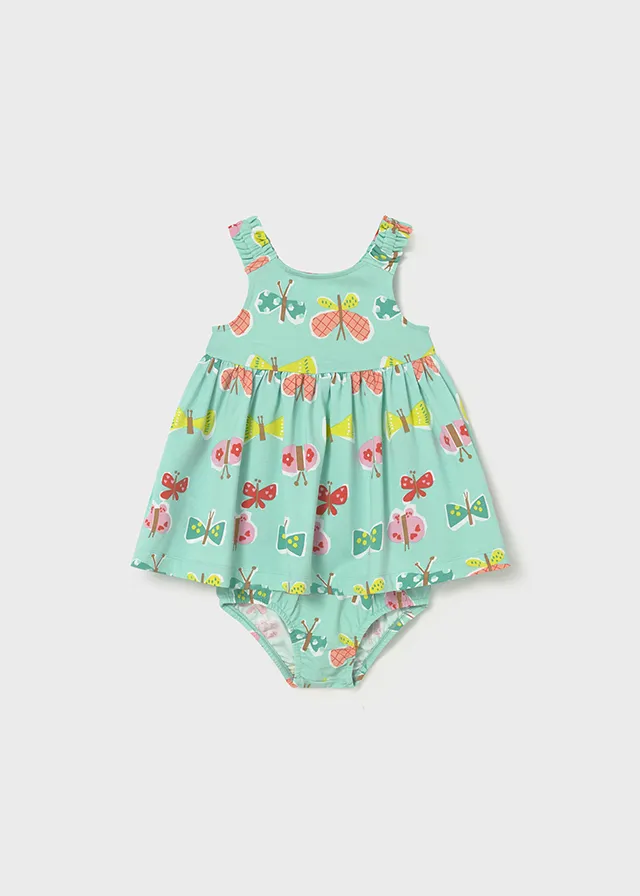 Vestito stampato con copripannolino neonata mayoral art. 26-01927-058