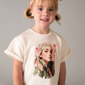 Maglietta con elastico per capelli stampato bambina mayoral art. 26-03010-093