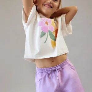 Maglietta con elastico per capelli stampato bambina mayoral art. 26-03010-094