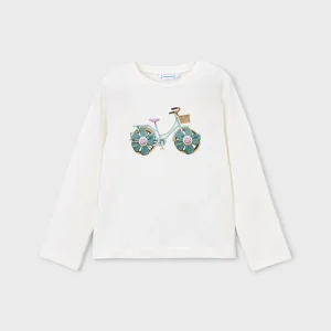 Maglietta manica lunga bicicletta bambina mayoral art. 26-03019-012