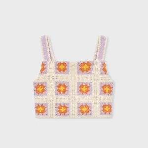 Top ricamato bambina mayoral art. 26-03029-067