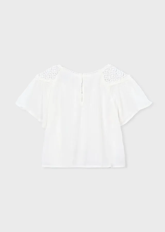 Blusa combinata guipur bambina mayoral art. 26-03197-034 - immagine 6