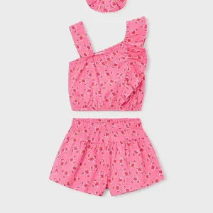 Completo stampato con elastico per capelli bambina mayoral art. 26-03233-084