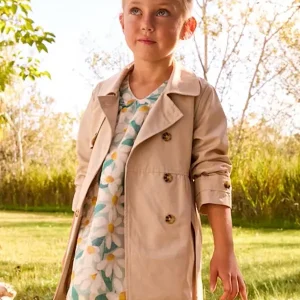 Giacca modello trench con cinta bambina mayoral art. 26-03459-045