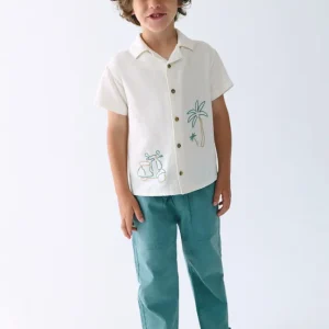 Pantalone lungo jogger in lino bambino mayoral art. 26-03575-084