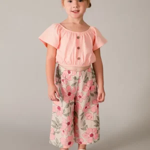 Completo pantalone stampato e top bambina mayoral art. 26-03597-071