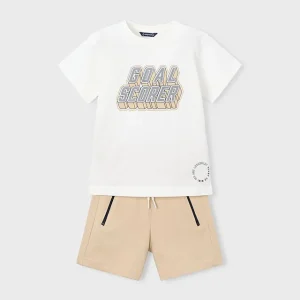 Completo pantalone e maglietta lettere bambino mayoral art. 26-03606-045
