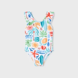 Costume volant stampato bambina mayoral art. 26-03738-054