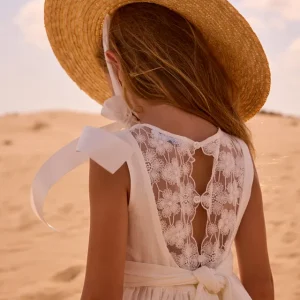 Vestito cerimonia con dettagli in pizzo bambina mayoral art. 26-03914-042