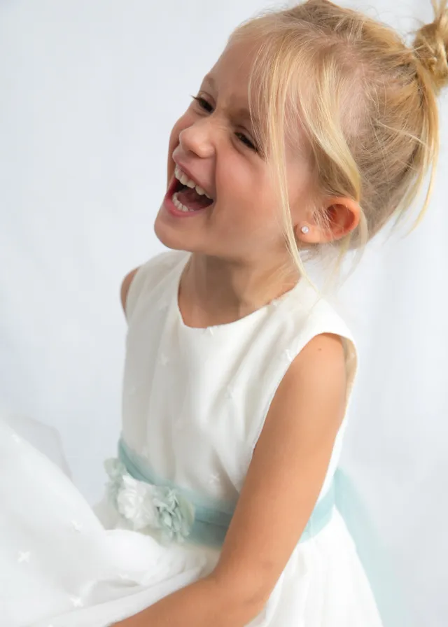 Vestito cerimonia tulle ricamato bambina mayoral art. 26-03919-042 - immagine 3