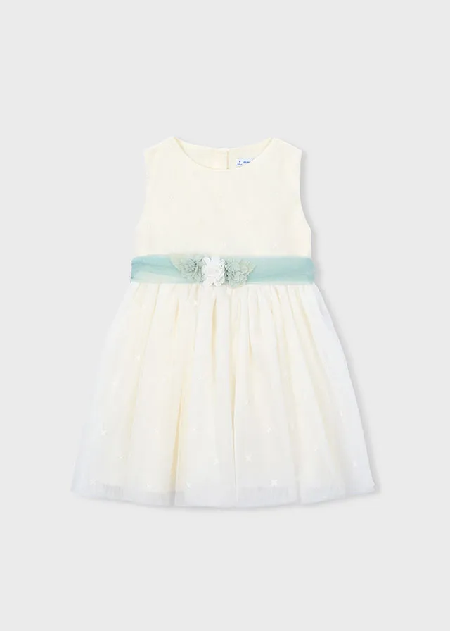 Vestito cerimonia tulle ricamato bambina mayoral art. 26-03919-042 - immagine 5