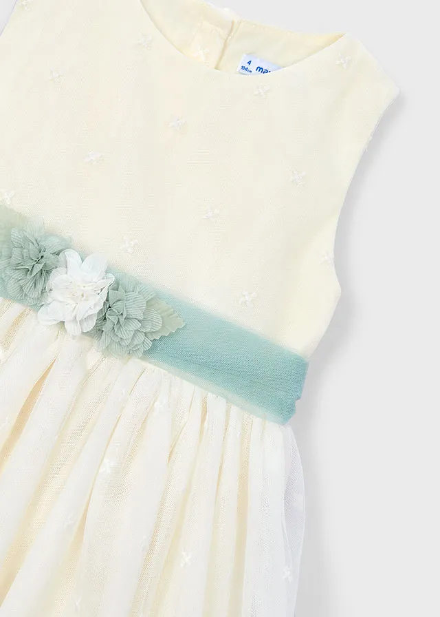 Vestito cerimonia tulle ricamato bambina mayoral art. 26-03919-042 - immagine 7
