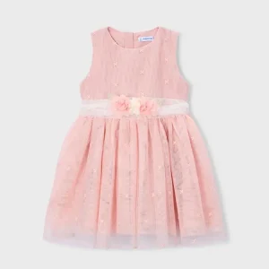 Vestito cerimonia tulle ricamato bambina mayoral art. 26-03919-043