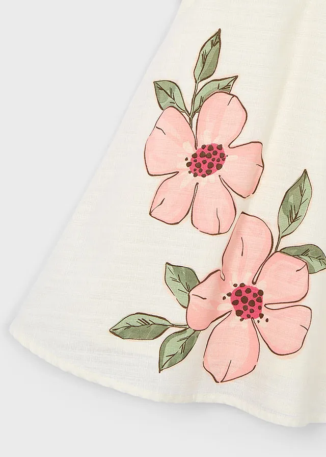 Vestito in lino fiori bambina mayoral art. 26-03931-028 - immagine 7