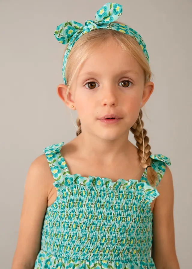 Vestito stampato con fascia abbinata bambina mayoral art. 26-03942-053 - immagine 3