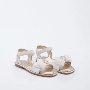 Sandalo pelle fiocco tulle bambina Abel & lula art. 26-05489-029