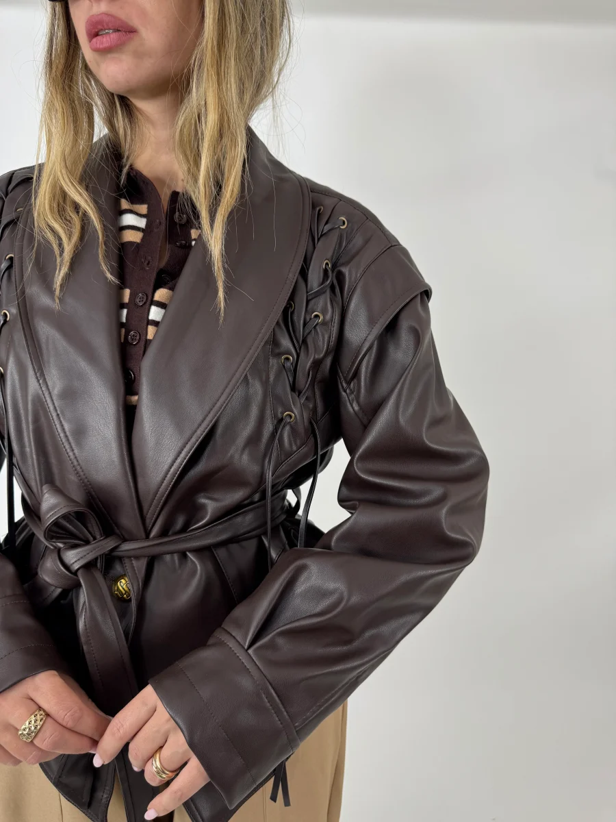 GIUBBINO ECOPELLE TRECCE - immagine 3