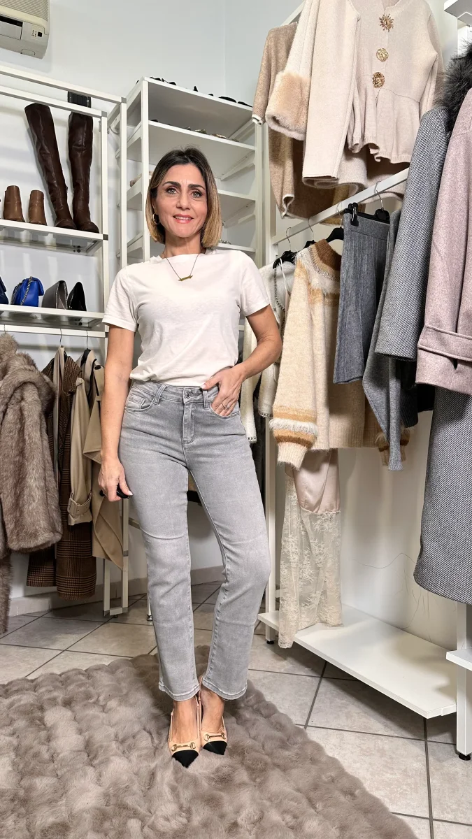 Jeans Straight Push Up – Effetto -5kg DENIM GRIGIO