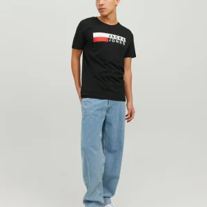JACK & JONES T-SHIRT CON LOGO GIROCOLLO - Col. nero