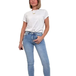 Jeans Skinny Push-Up lavaggio chiaro