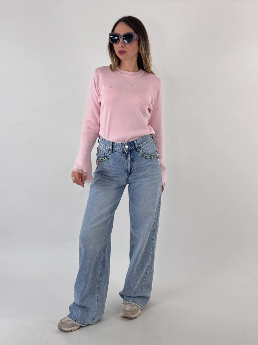 JEANS ELODEA FIORI DI PIETRA - immagine 6