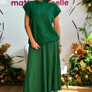 Gonna in maglia svasata