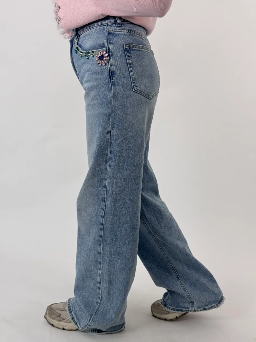 JEANS ELODEA FIORI DI PIETRA - immagine 5