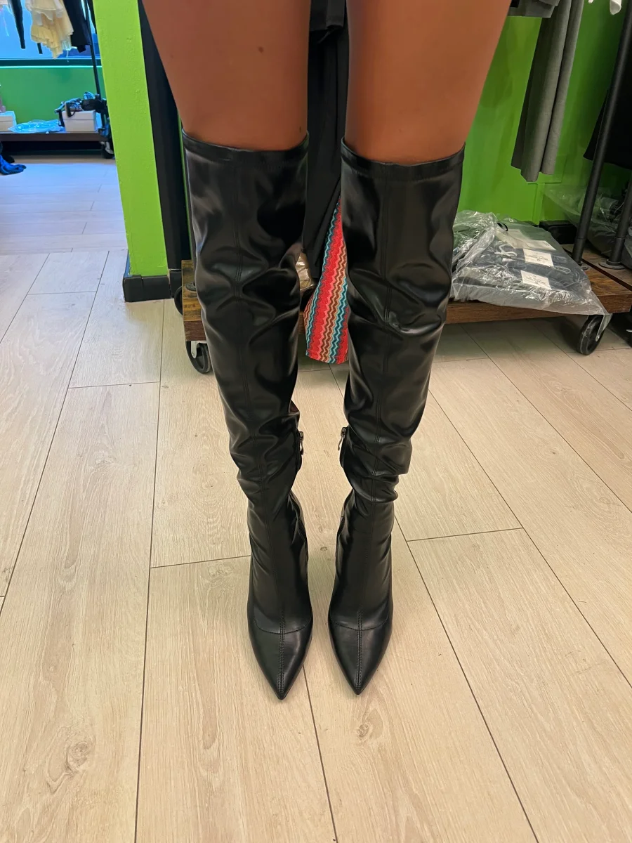 Stivale ecopelle al ginocchio - immagine 3