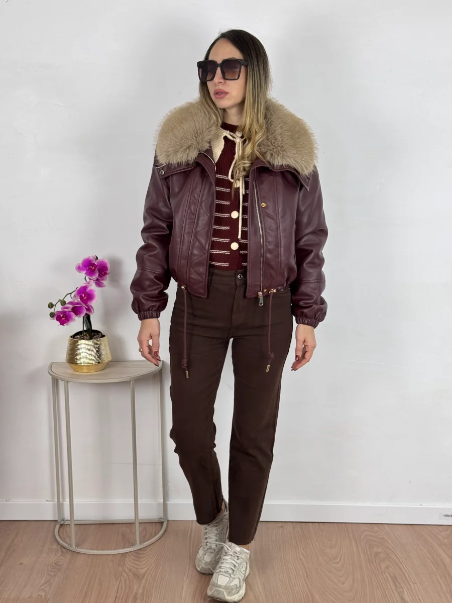 CARDIGAN SAMARA BORDEUAX - immagine 7