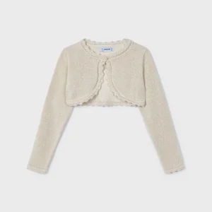 Cardigan modello bolerino tricot cotone sostenibile bambina mayoral Art. 23-00320-072