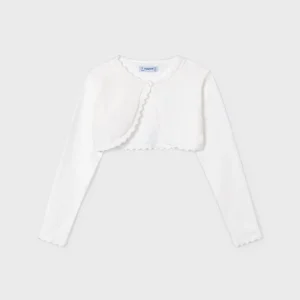 Cardigan modello bolerino tricot cotone sostenibile bambina mayoral Art. 23-00320-073