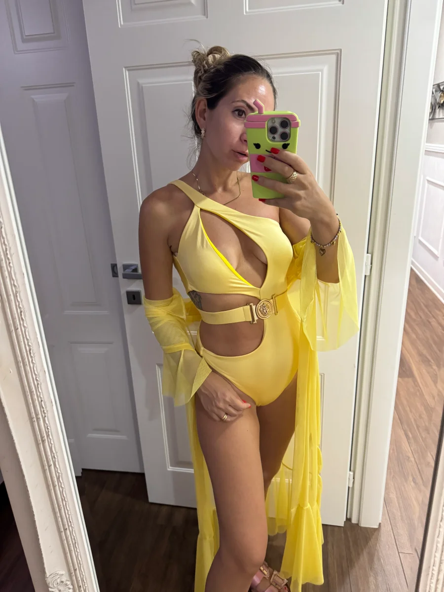 COSTUME MONOKINI GIALLO - immagine 2