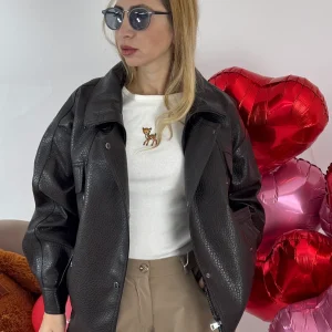 BOMBER ECOPELLE CHOCO KATE