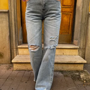 JEANS PALAZZO FRAYED
