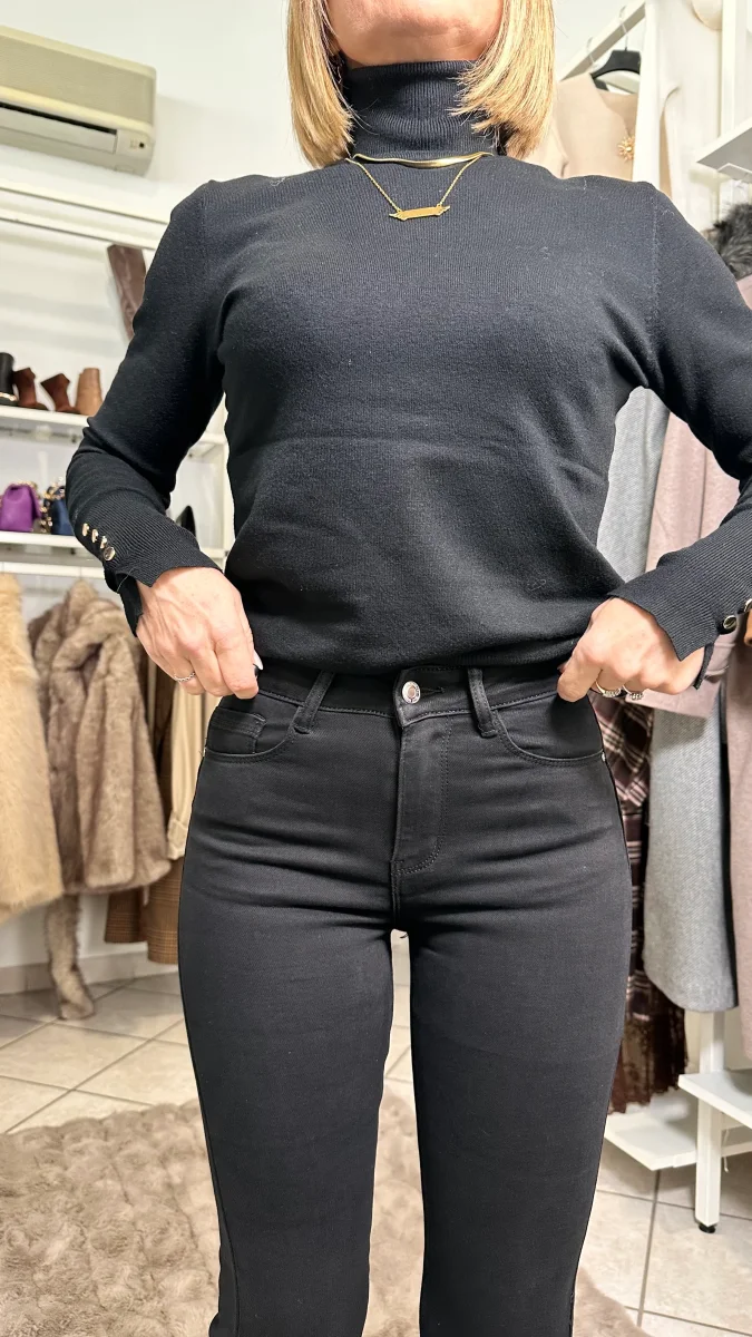 Jeans Straight Push Up – Effetto -5kg NERO - immagine 4