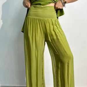 Pantaloni Lalla  misto seta