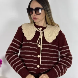 CARDIGAN SAMARA BORDEUAX