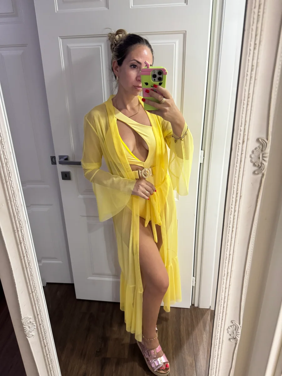 COSTUME MONOKINI GIALLO - immagine 4