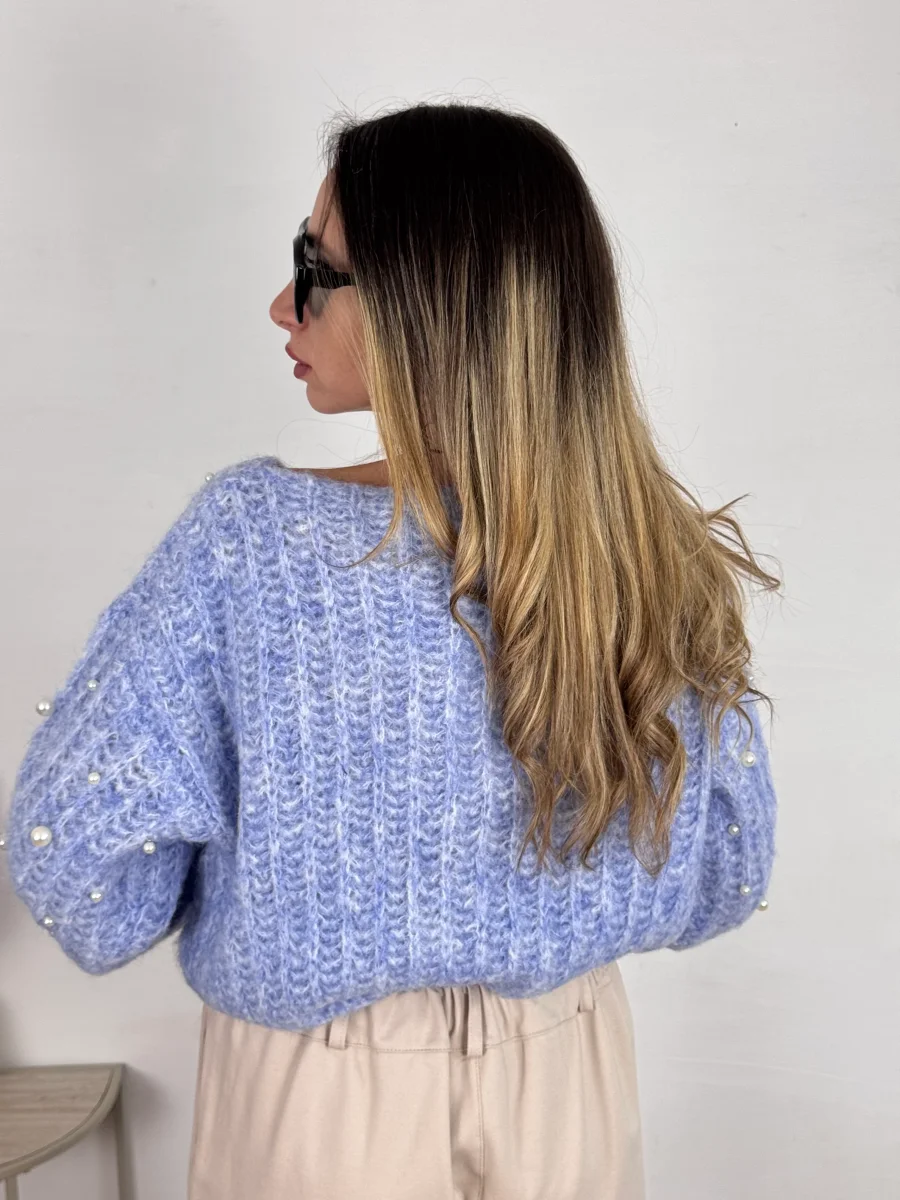 MAGLIONE ENEA AZZURRO - immagine 5