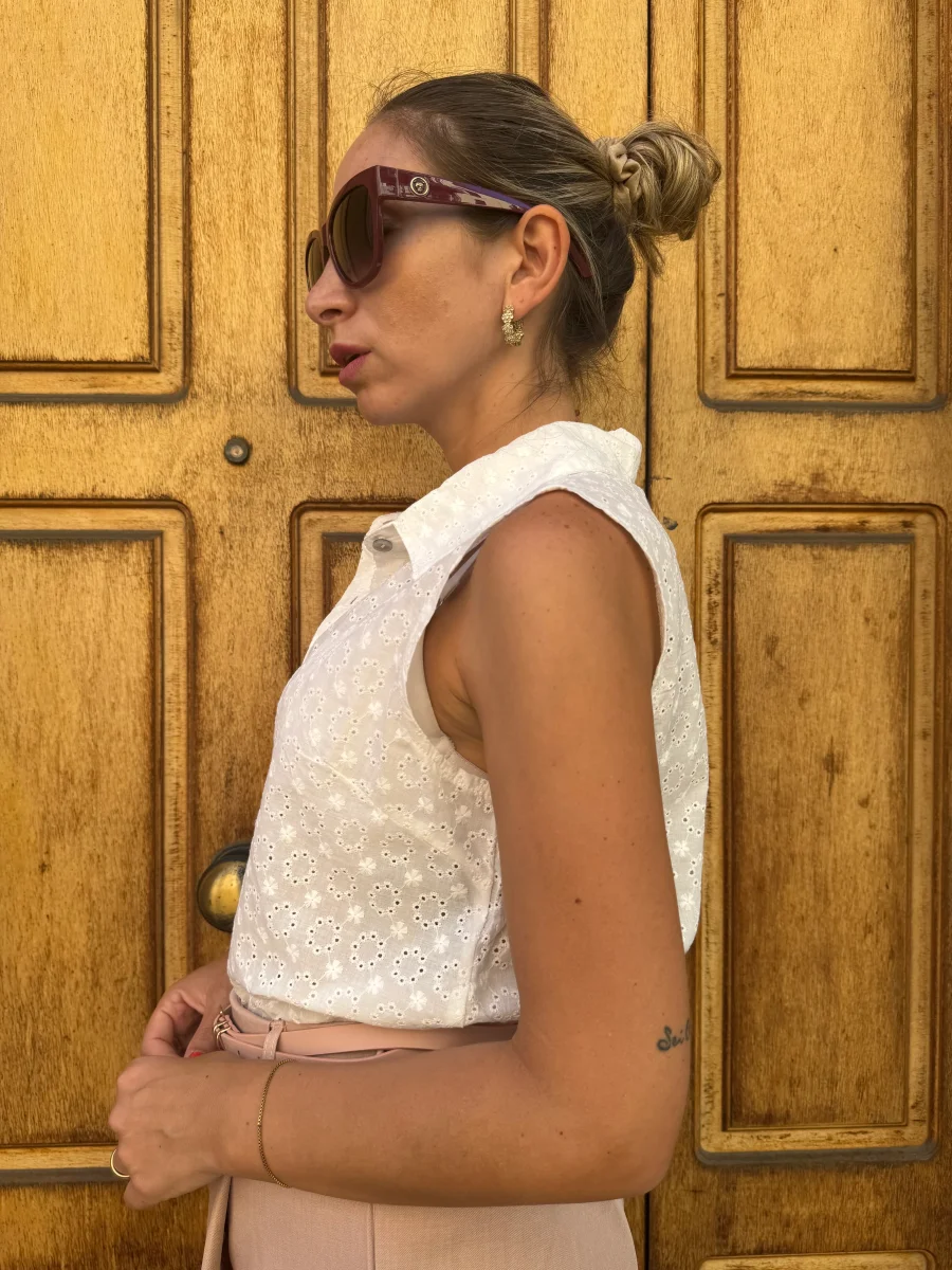 CAMICIA FIORELLINI DI PIZZO - immagine 4