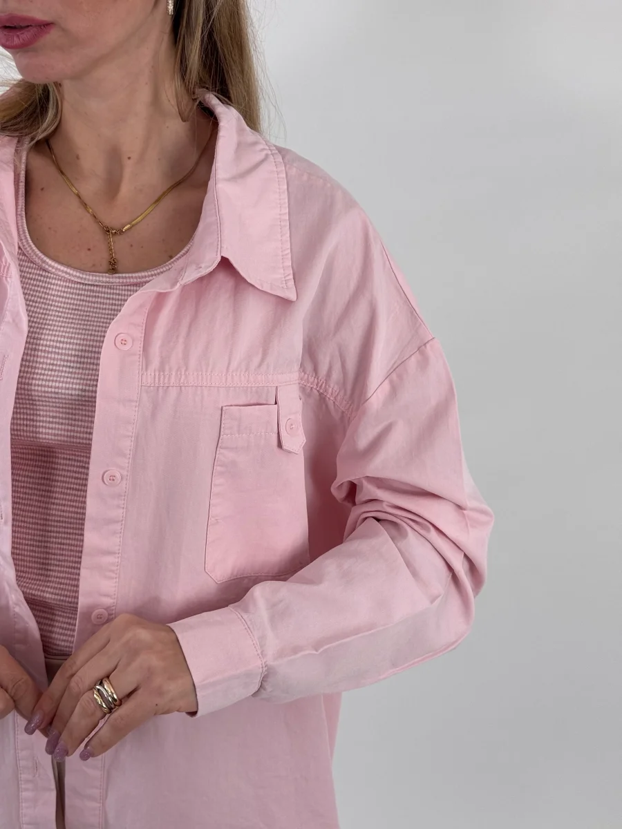 CAMICIA + CANOTTA A RIGHE ROSA - immagine 4