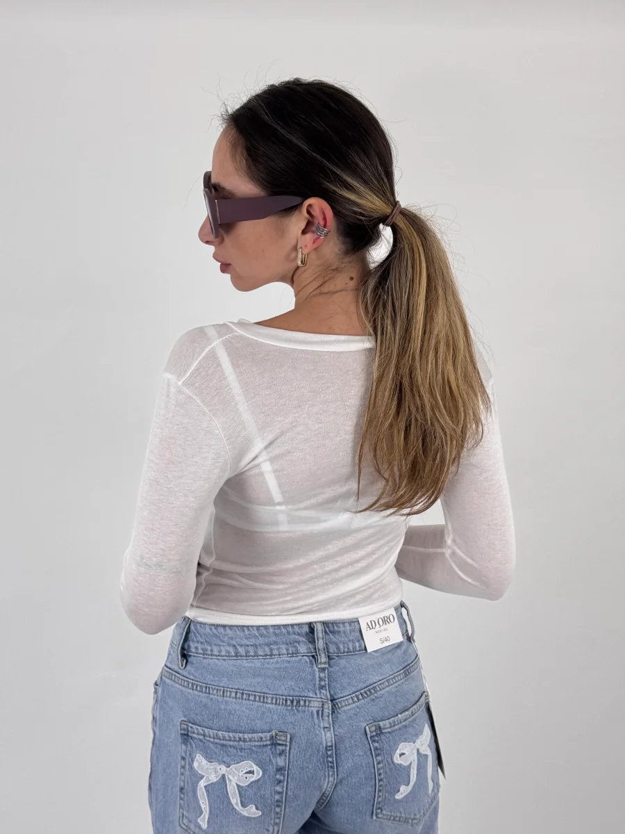 MAGLIETTINA FELICIA BIANCA - immagine 6