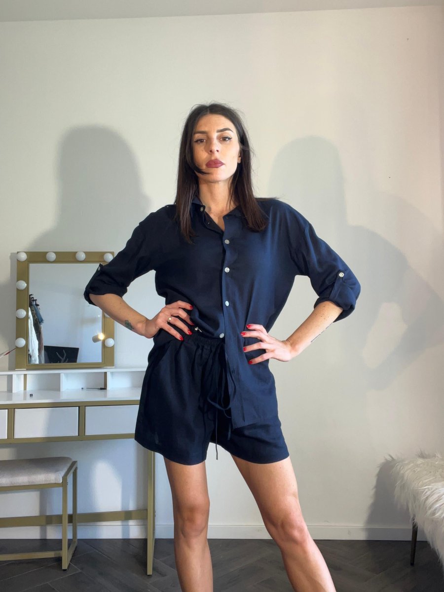 Completo viscosa lino con camicia over - immagine 6