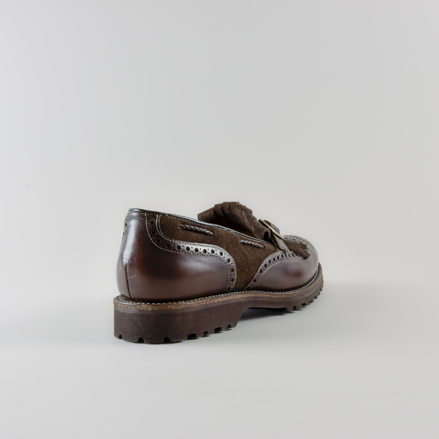 Mocassino Derek in Camoscio e Pelle Testa di moro - immagine 4