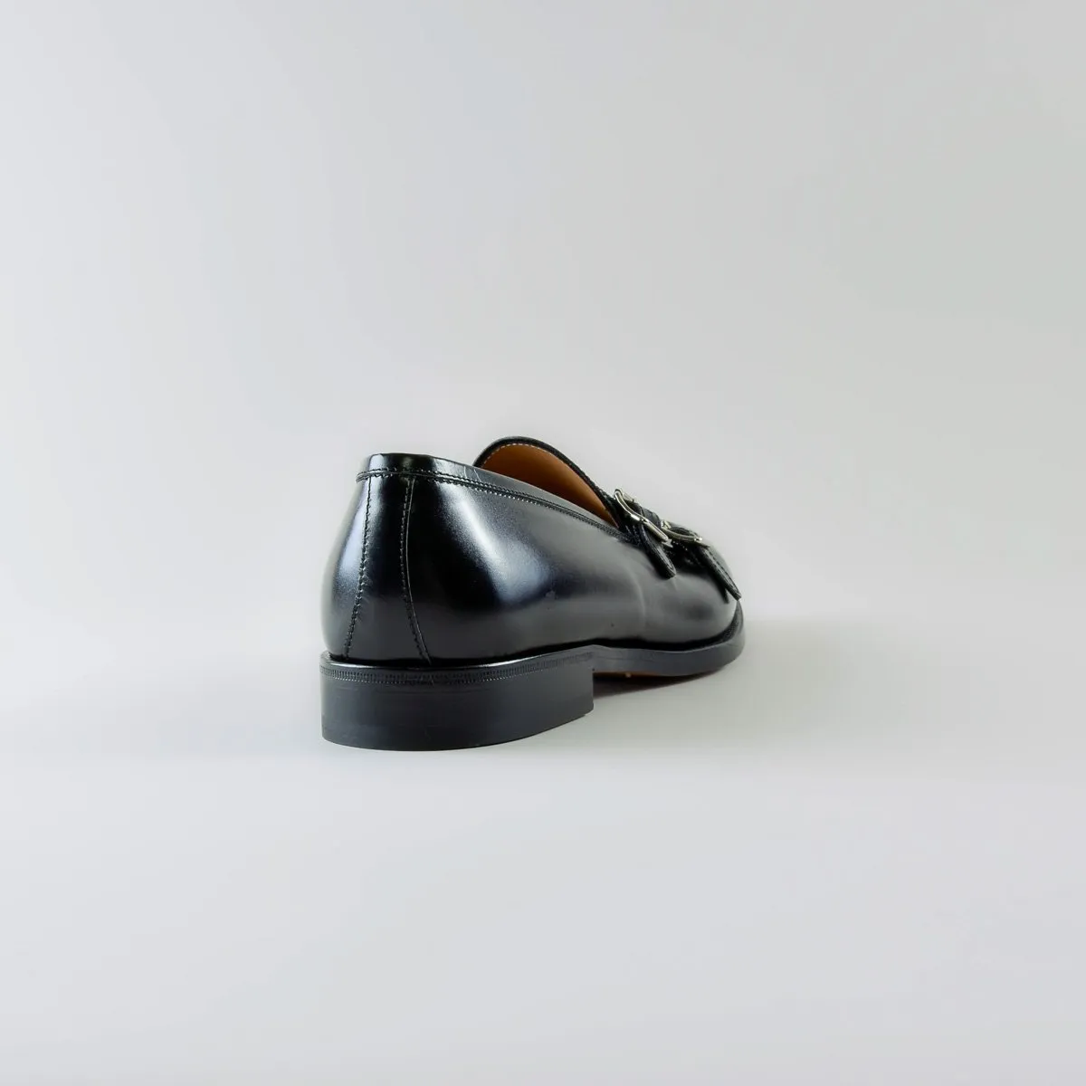 Filippo Mocassini Doppia Fibbia in Pelle di Vitello Spazzolata Nera - immagine 7