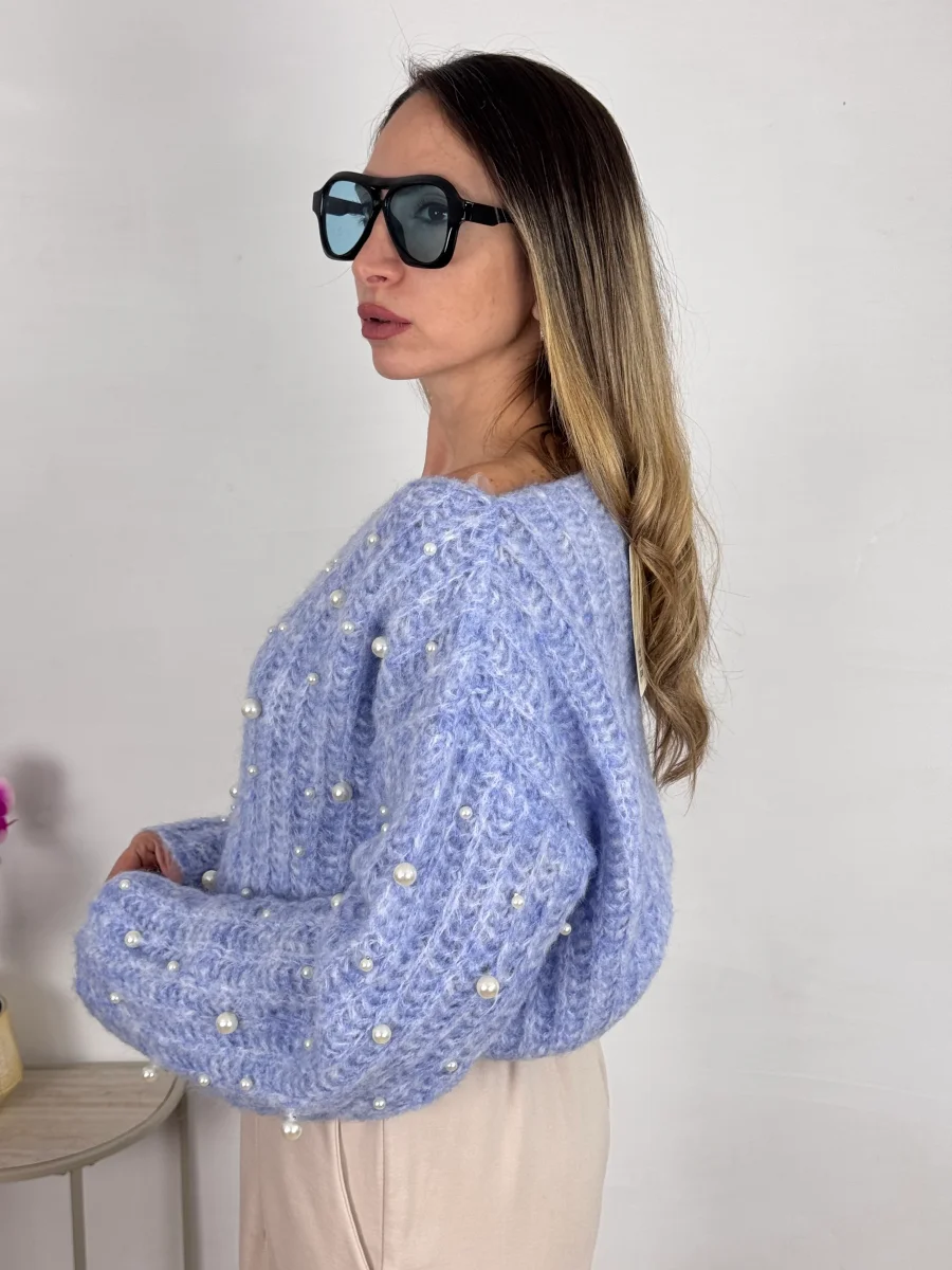 MAGLIONE ENEA AZZURRO - immagine 4