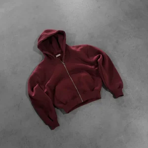BORDEAUX ZIP HOODIE
